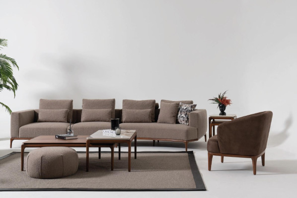 Wohnzimmer 2x Couchtisch Tisch Luxus Design Möbel Braune Tische 2tlg.