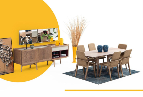 Esszimmer Gruppe Esstisch Stühle Tisch Holz Set 7tlg Braun Tische Neu