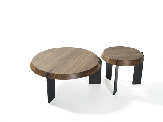 Rund Beistell Tische Luxus Design Braun Tisch Kaffee Wohnzimmer Neu