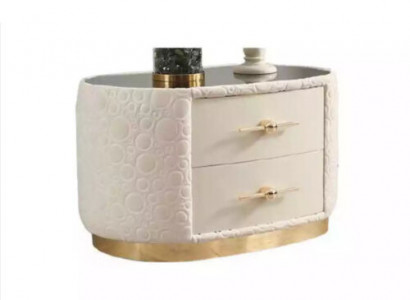 Modern Nachttisch Beistelltisch Weiß Design Nachtkommode Nachtkonsole Möbel Neu