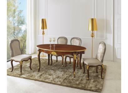 Set Garnitur 5tlg Esstisch 4 Stühle Luxus Esszimmer Möbel Gruppe Italien Möbel