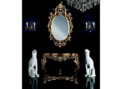 Design Konsolen Tisch Kommode mit Spiegel Luxus Möbel Set Konsole 2tlg.