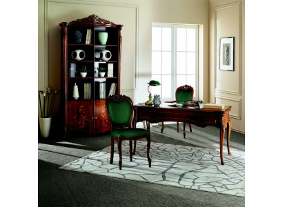 Italienische Stil Möbel Büro Einrichtung Schreibtisch Tisch Sessel Set 3tlg.