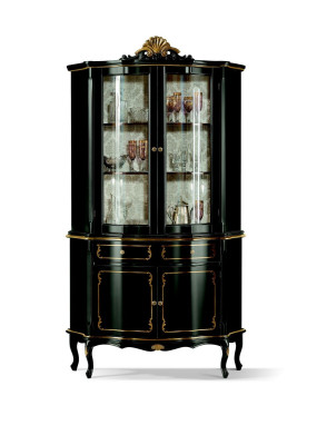 Design Italienische Luxus Holz Möbel Barock Stil Schrank Vitrine Schrank Wohnzimmer Neu