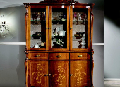 Möbel Luxus Holz Stil Schrank Anrichte Vitrinenschrank Design Italienische Möbel Neu