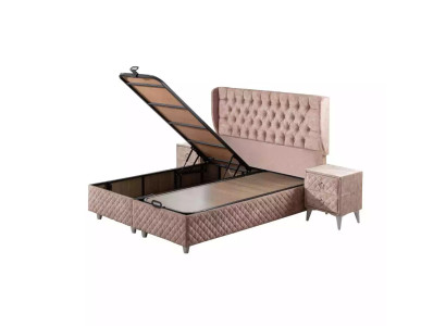 Betten Hotelbett 160x200cm inkls. Matratze Bettgestell Design weiches Bettbett