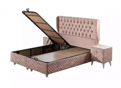 Betten Hotelbett 160x200cm inkls. Matratze Bettgestell Design weiches Bettbett