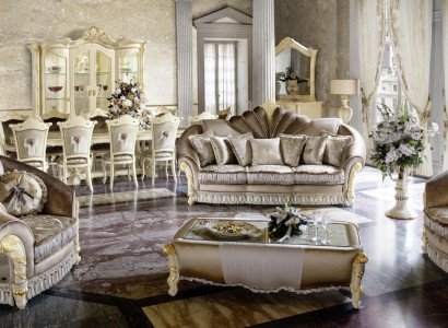 Klassische Designer Couch Polster Sofa Garnitur 3+1+1Sitzer Couchen Sofas Textil