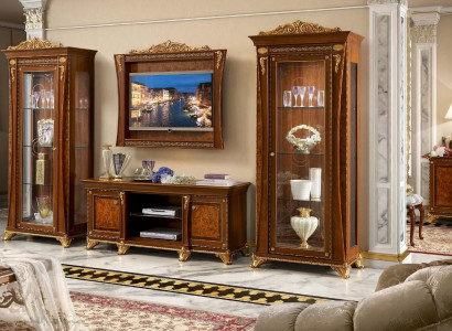 tv Ständer Schrank Luxus Wohnwände Wohnzimmer Zeile Neu Set Vitrine Holz Möbel