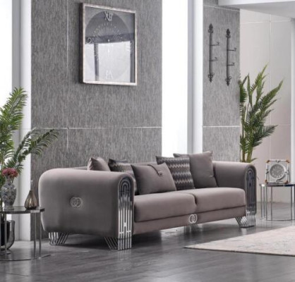 Elegante Stoffcouch Polster Sofa Möbel Wohnzimmer Möbel Textil Sofas