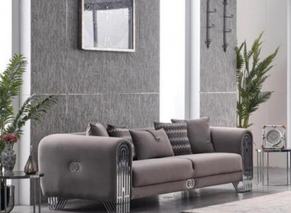Elegante Stoffcouch Polster Sofa Möbel Wohnzimmer Möbel Textil Sofas