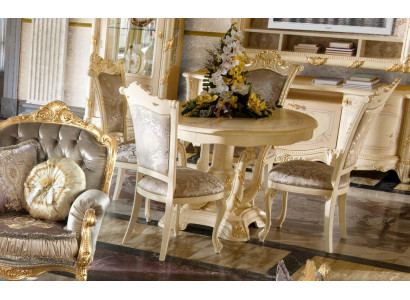 Möbel Set Garnitur Esstisch 4 Stühle Luxus Esszimmer Möbel Gruppe Italien 5tlg