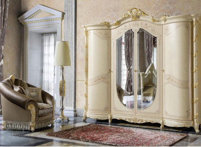 Schlafzimmer Möbel Italien Holzschrank Schrank Echtholz Kleiderschrank