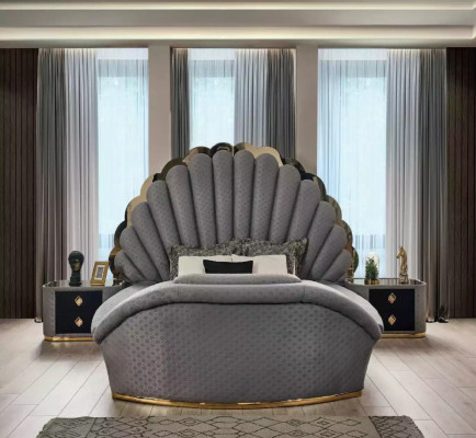 Luxus Bett Design Betten Möbel Doppelbett Schlafzimmer Königlich 200x200 cm