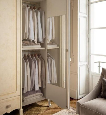 Kleiderschrank Schrank Echtholz Massive Schlafzimmer Möbel Italien Holzschrank