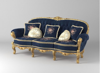 Chesterfield Klassischer Dreisitzer Sofa Wohnlandschaft Textil Sofas 3 Sitz Neu