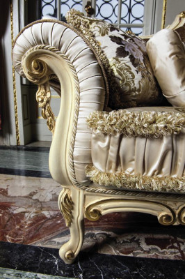 Italienische Sofa 3 Sitzer Samt Couch Polster Winchester 230 cm Braun Möbel Neu