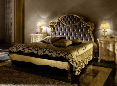 Chesterfield Klassisches Bett Luxus Möbel Barock Hotel Leder Schlafzimmer Betten