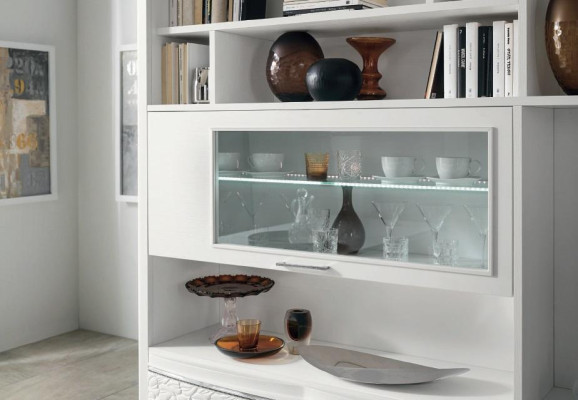 Wohnwand rtv Wand Schrank Sideboard Fernseh Kommode Holz Design Modern Möbel Neu