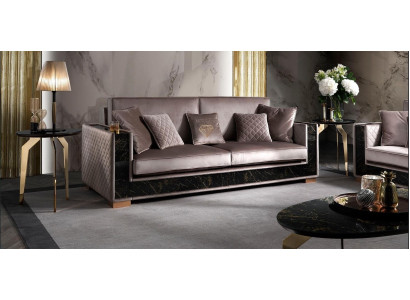 Sofa Dreisitzer Couch Polster Design Sitz Sofas Zimmer Möbel Stoff 3er Modern