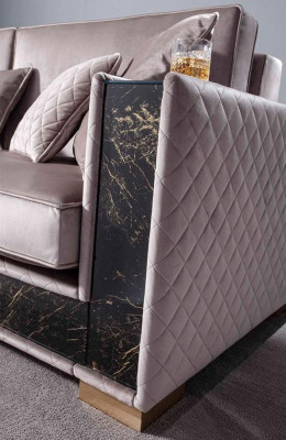 Sofa Dreisitzer Couch Polster Design Sitz Sofas Zimmer Möbel Stoff 3er Modern