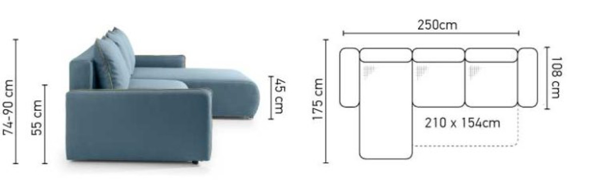 Ecksofa Schlafsofa Sofa Couch Polster Eckgarnitur Bettfunktion Sitz Couchen Neu