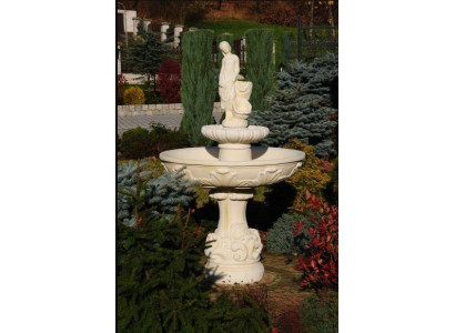 Springbrunnen Froschbrunnen Brunnen Steinbrunnen Gartenbrunnen Fontaine 165cm
