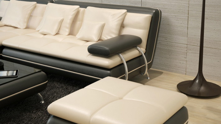 Ledersofa Couch Wohnlandschaft Ecksofa Eck Garnitur Design Modern Sofa Neu F3015