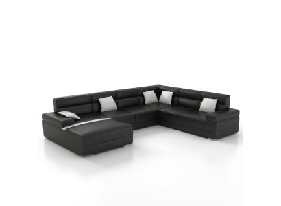 Ledersofa Couch Wohnlandschaft Ecksofa Eck Garnitur Design Modern Sofa F3016 neu