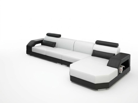 Ledersofa Couch Wohnlandschaft Ecksofa Eck Garnitur Design Modern Sofa G8001C