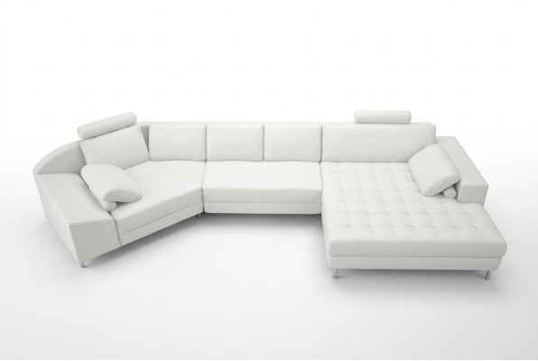 Ledersofa Couch Wohnlandschaft Ecksofa Eck Garnitur Design Modern Sofa A1116