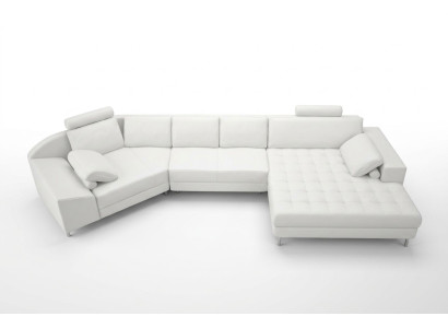 Ledersofa Couch Wohnlandschaft Ecksofa Eck Garnitur Design Modern Sofa A1116