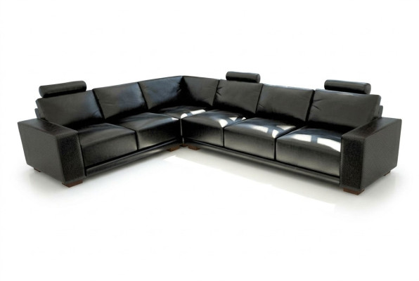 Ledersofa Couch Wohnlandschaft Ecksofa Eck Garnitur Design Modern Sofa A1121B