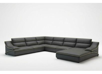 Ledersofa Couch Wohnlandschaft Ecksofa Eck Garnitur Design Modern Sofa