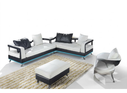 Ledersofa Couch Wohnlandschaft Ecksofa Eck Garnitur Design Modern Sofa Neu