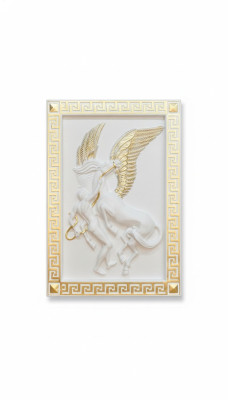 Pegasus Wandrelief Antik Stil Relief Wand Gemälde Antike Handarbeit Bild Pferd