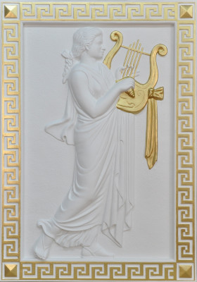 Musik Wandrelief Antik Stil Relief Wand Gemälde Antike Handarbeit Gott Bild Neu