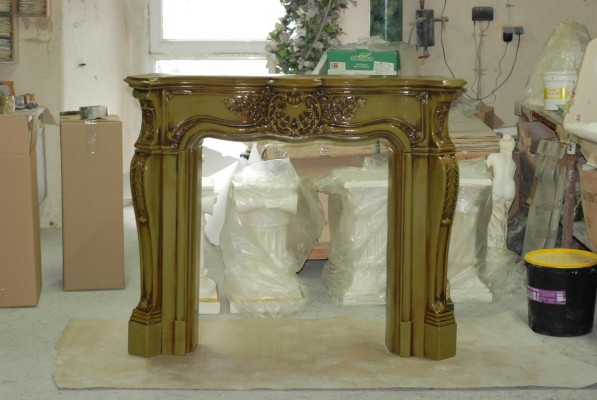 Kamin Ofen Verkleidung Umrandung Marmor Stil Dekoration Barock Klassische Kamine