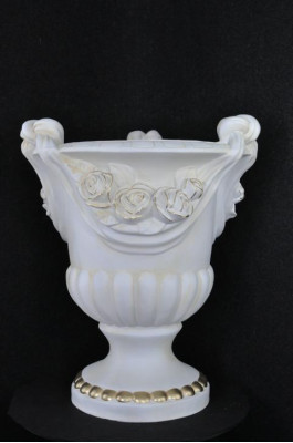 Design Blumen Topf Dekoration XXL Vase Vasen Handarbeit Deko Kelch Pokal 0857