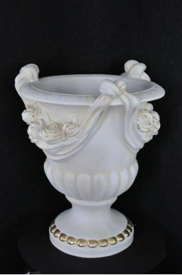 Design Blumen Topf Dekoration XXL Vase Vasen Handarbeit Deko Kelch Pokal 0857