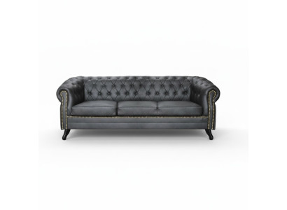 Chesterfield Sofagarnitur Sofa 3+1 Couch Polster Set Sofas Couchen Couchen Leder
