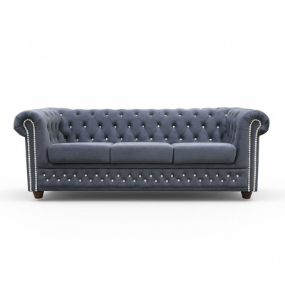 Chesterfield Ledersofa Sofa Couch Polster Garnitur 3+1 Bettfunktion Schlafsofa