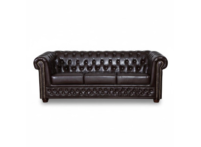 Chesterfield Sofagarnitur Sofa 3+1 Couch Polster Set Sofas Couchen Leder Möbel