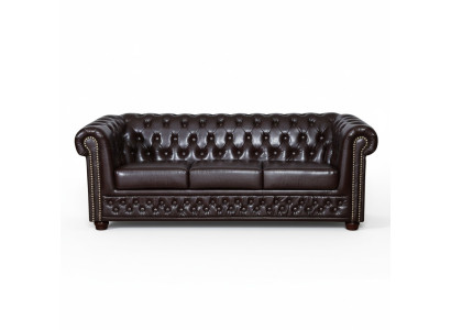 Chesterfield Sofagarnitur Sofa Polster Design Leder Stoff Garnituren 3+2 Couch