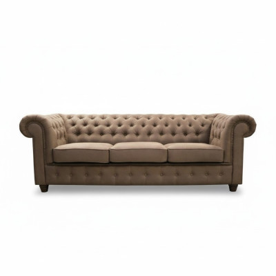 Chesterfield Cambridge 3 Sitzer mit Bettfunktion Couch Polster Sofas Couchen Neu