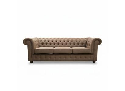 Chesterfield Cambridge 3 Sitzer mit Bettfunktion Couch Polster Sofas Couchen Neu