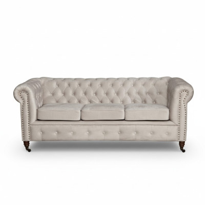 Design Klassiker Chesterfield Polster Sofa Couch Garnitur 3 Sitzer Ledersofa Neu