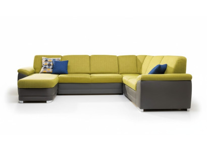 Ecksofa Wohnlandschaft Sofa Couch Polster Eck Garnitur U Form Stoff Sofas Neu