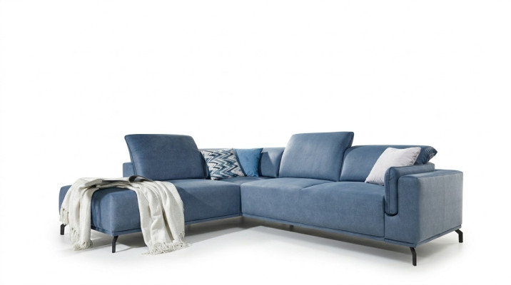 Ecksofa Schlafsofa Polster Eck Couch Sitz Polster Garnitur Bettkasten Stoff Neu
