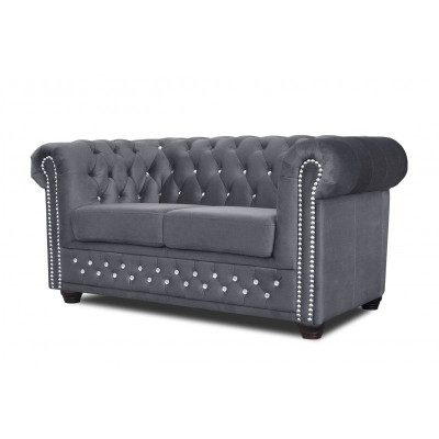 Chesterfield York Blink mit Bettfunktion Textil Couch Polster Sofas Couchen Neu